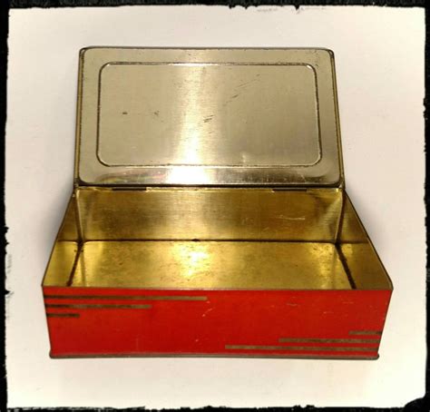 Vintage Schrafft's Crimson Chest Metal Candy Box